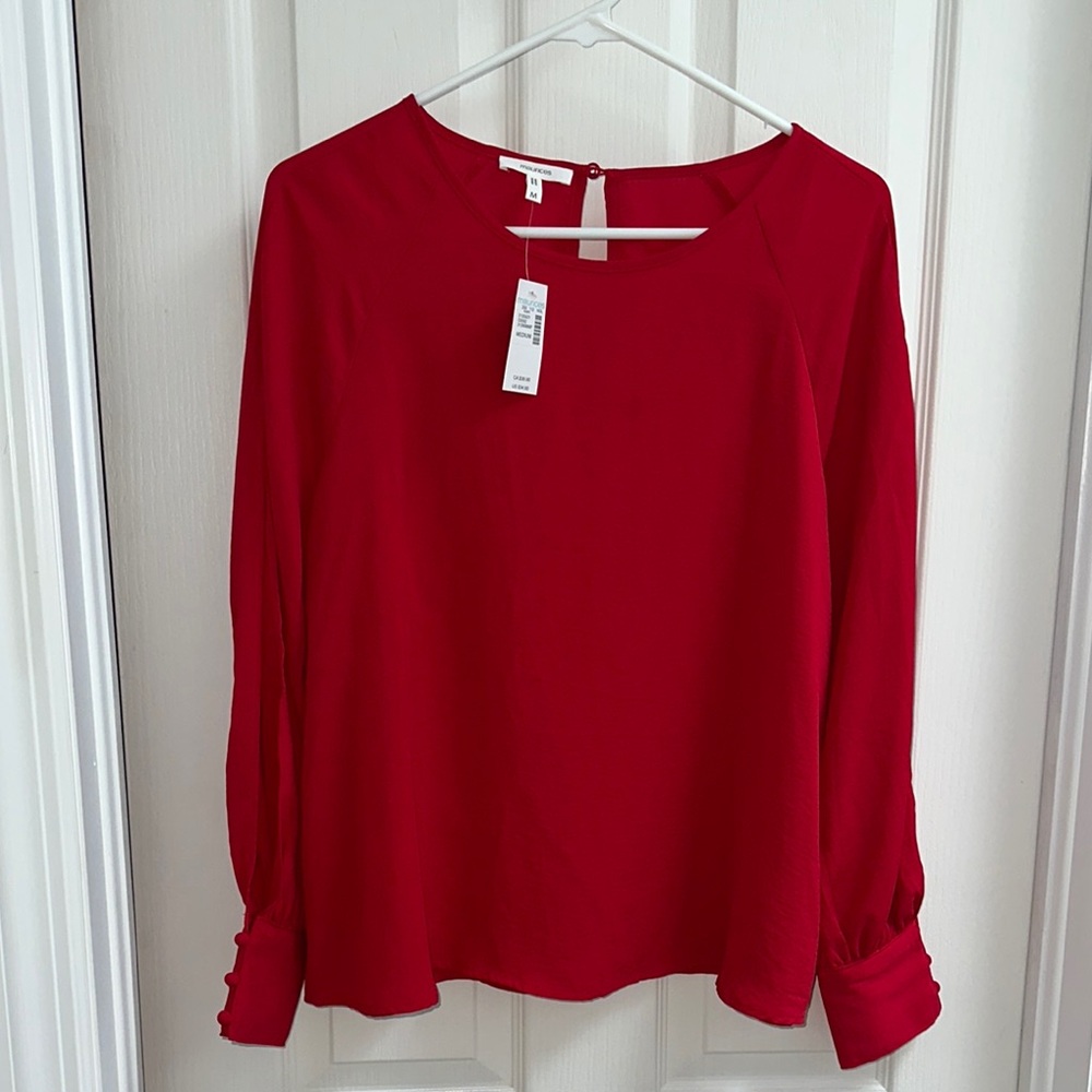 NWT Maurices Relaxed Red Long Sleeve Blouse